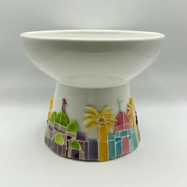 The Alhambra Bowl — terracotta and cream mosaic