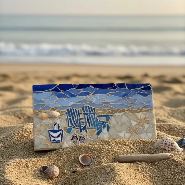 Beach Scene Mosaic Art