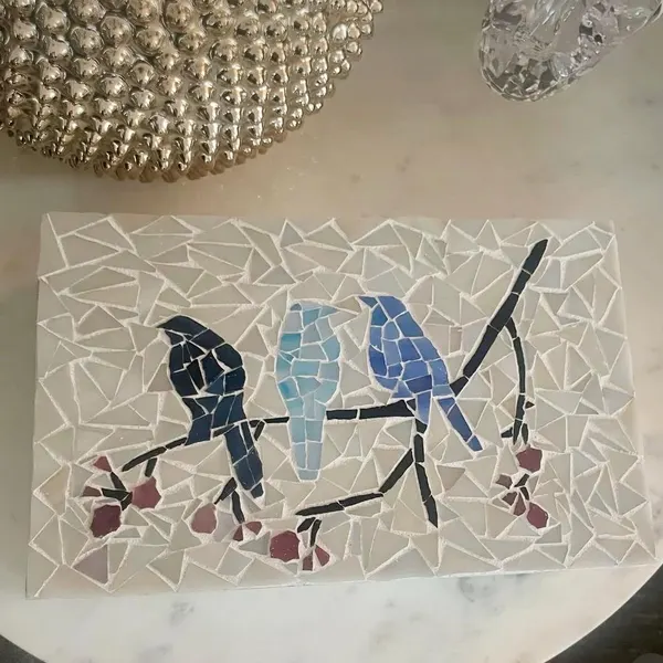 Mosaic wall art and mirrors