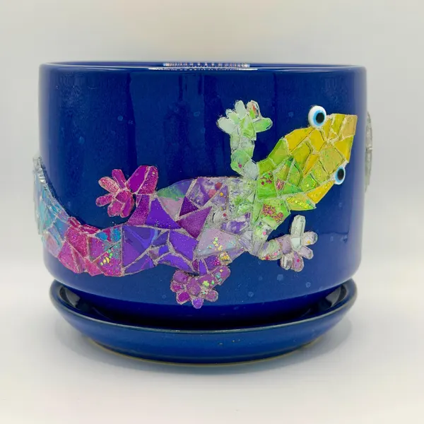 Mosaic Gecko Planter